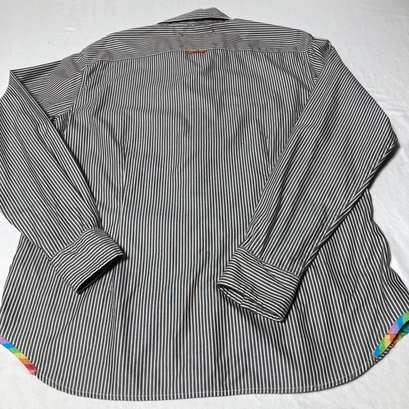 Robert Graham FRESHLY LAUNDERED SHIRT Striped w/  Rainbow Accents Men's Size XXL - Picture 3 of 8
